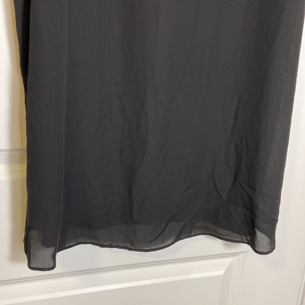 Nymphe / Anthropologie black vneck tank chiffon dress - Picture 4 of 8